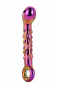 Preview: Glamour Glass: Ribbed Dildo for G-Spot and P-Spot, multicolor