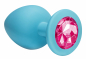 Preview: Cutie Large Turquoise Plug With Red Crystal