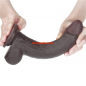 Preview: Lovetoy 9 inch Sliding-Skin Dual Layer Dong, brown