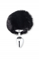 Preview: Fluffy Bunny Tail, black. -Price Cut-