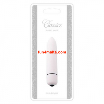 Classic Bullet, white - waterproof & including battery