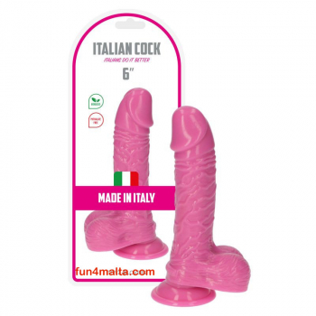 Dildo Michelangelo, pink - made in Italy -