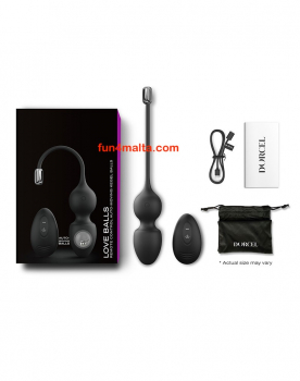 Dorcel Love Balls - Vibrating Kegel Balls with Remote Control, black