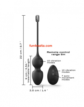 Dorcel Love Balls - Vibrating Kegel Balls with Remote Control, black