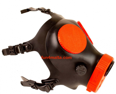 Heavy Xtrm Rubber Mask with Red Eyeclips