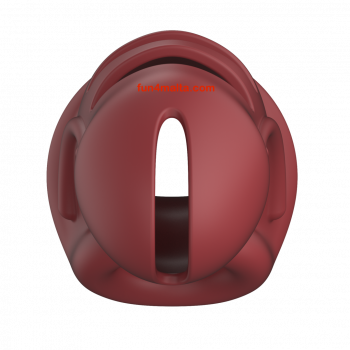 Model 28 - Ultra Soft Silicone Chastity Cage, red