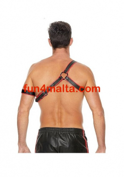 Ouch Gladiator Harness - One size, red
