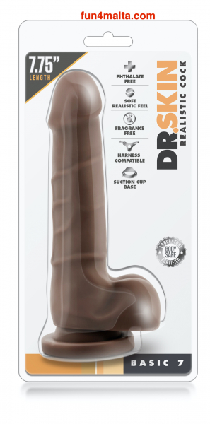 Dr. Skin 7,75 inch Realistic Cock chocolate