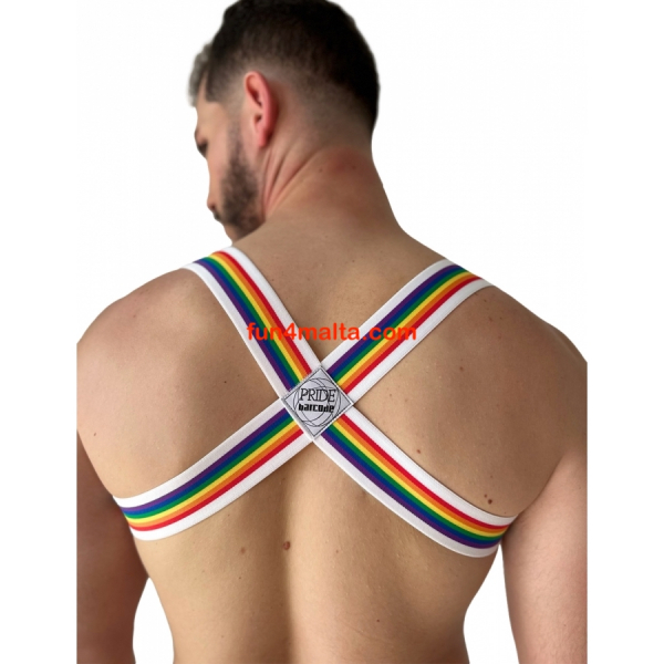 Barcode Berlin - Elastic Harness, white-rainbow