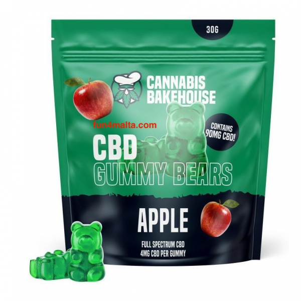 Cannabis Bakehouse CBD Gummi Bears - Apple, 30g, 22 pcs