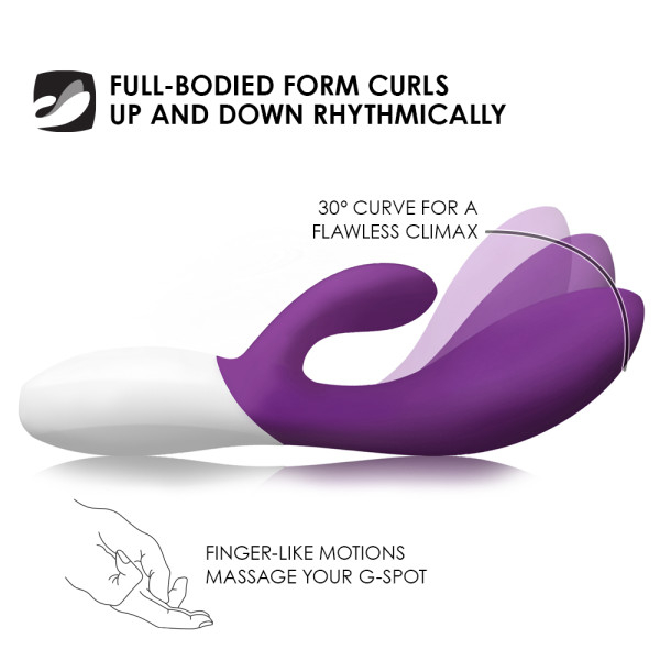 Lelo Ina Wave™ Rabbit Vibrator, Plum  -waterproof-