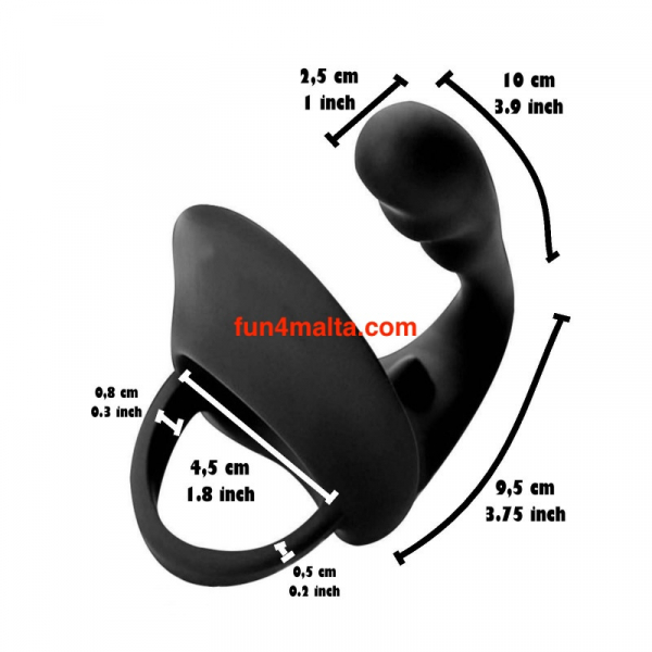 Rude Rider Ass Plug & Jock Lock Cockring, black