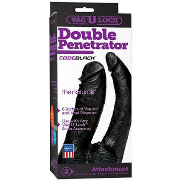 Vac-U-Lock - CodeBlack - Double Penetrator - The Naturals