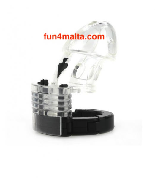 Adjustable chastity cage 10 x 3.5cm, clear