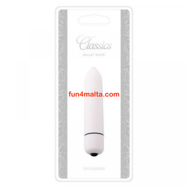 Classic Bullet, white - waterproof & including battery