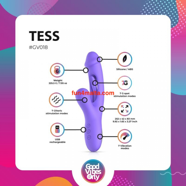 Good Vibes Only - Tess Rabbit Vibrator with G-Spot Stimulator