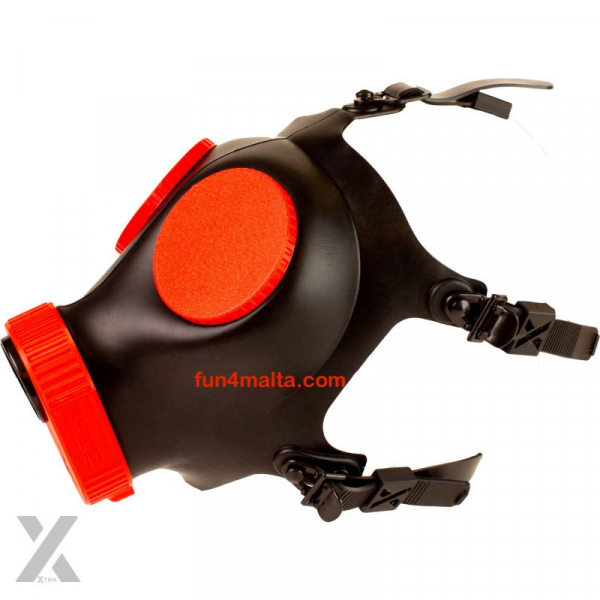 Heavy Xtrm Rubber Mask with Red Eyeclips
