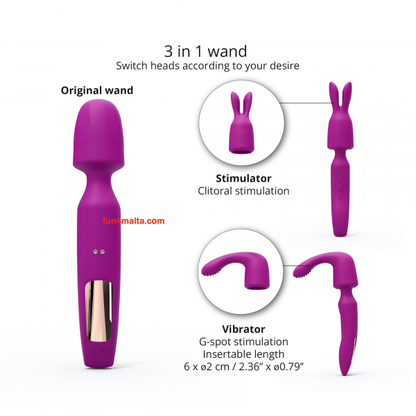 Love to Love - R-Evolution Wandmassager with 2 Attachments, sweet orchid (purple)