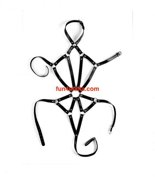 Virgite – Love Hit – Women’s Body Harness, black  - vegan -