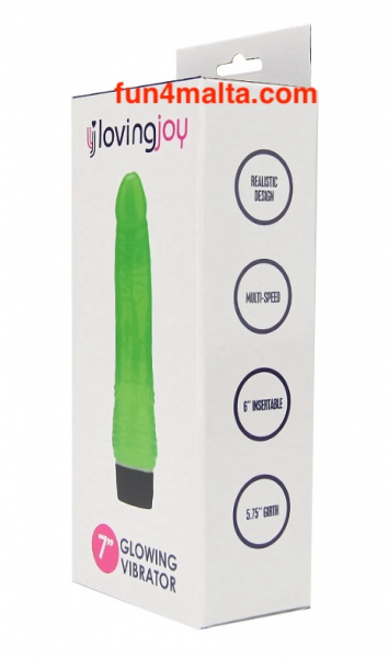 Loving Joy 7 inch Glowing in the Dark Vibrator , green