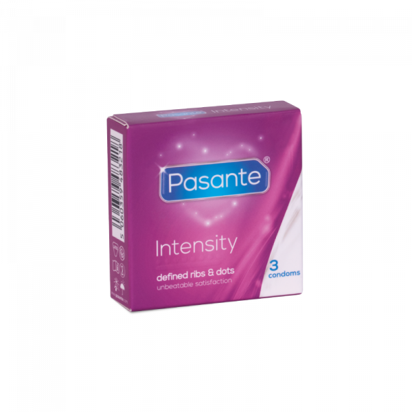 Pasante Intensity ribs and dots condoms 03 pcs.