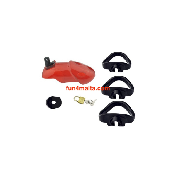 Rickers chastity cage 9 x 3cm, red (for smaller penis)