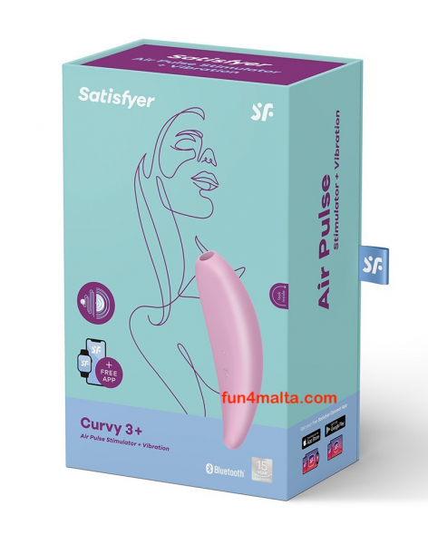 Satisfyer Curvy 3+, pink - rechargeable,waterproof & App controlled