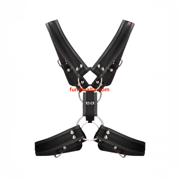 Scottish Leather Harness , black (Size: S/M)