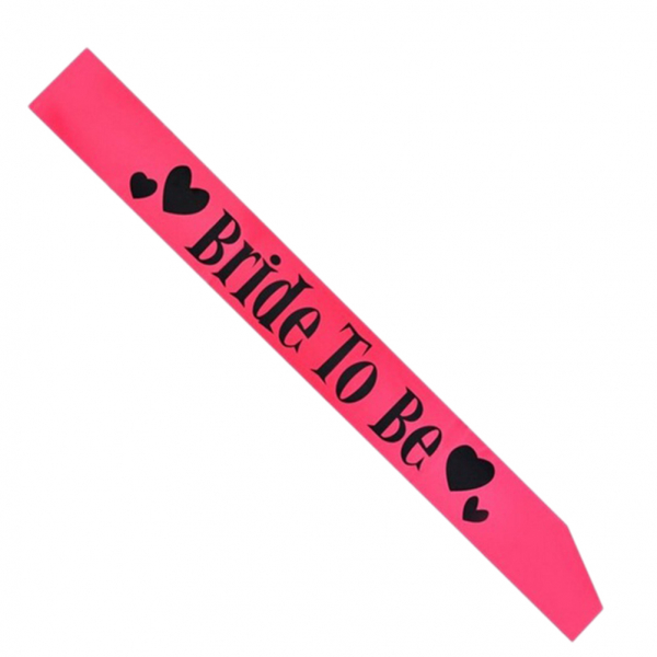 Bride To Be Shoulder Strap, pink