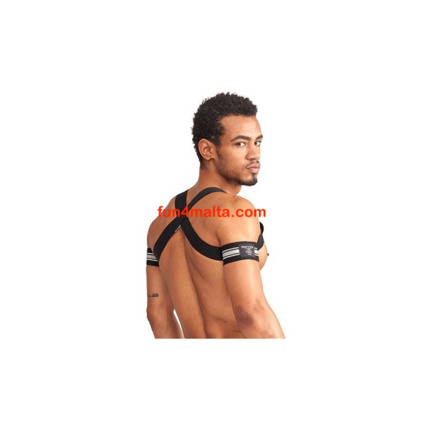 Mr. B Elastic Harness, black and grey -Price Cut-