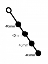 Anal Balls 4 x 40 mm, black