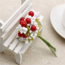 Artifical Flower and Berry Boquet white/red