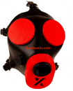 Heavy Xtrm Rubber Mask with Red Eyeclips