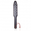 Long Leather Paddle black with studs.