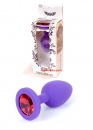 Small Purple Plug with chrystal